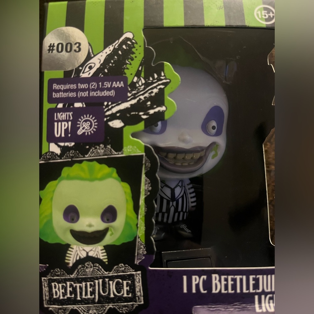 Green and Purple Beetlejuice Light-Up Action Figure